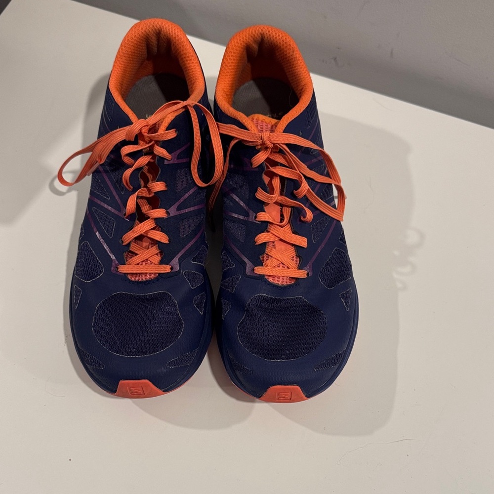Salomon Sonic Pro 2 road running shoes in blue and orange